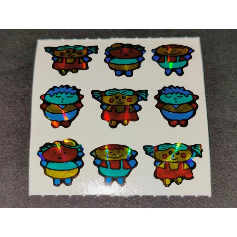 BSB Stickerabschnitt Prismatic Prisma Kinder Kids bunt Sticker 80er 90er