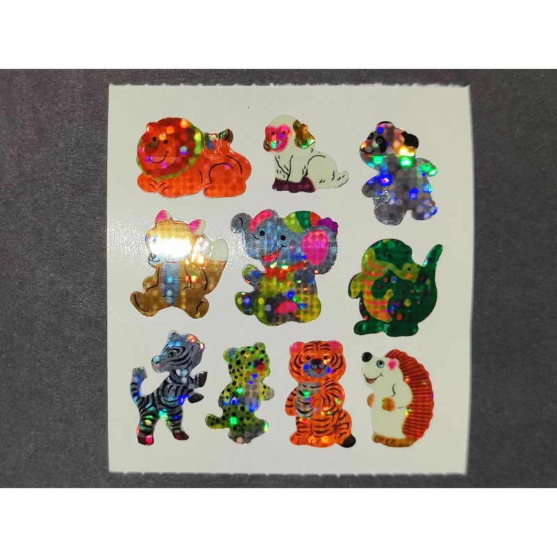 BSB Stickerabschnitt Prismatic Prisma Tiere Wald Sticker 80er 90er