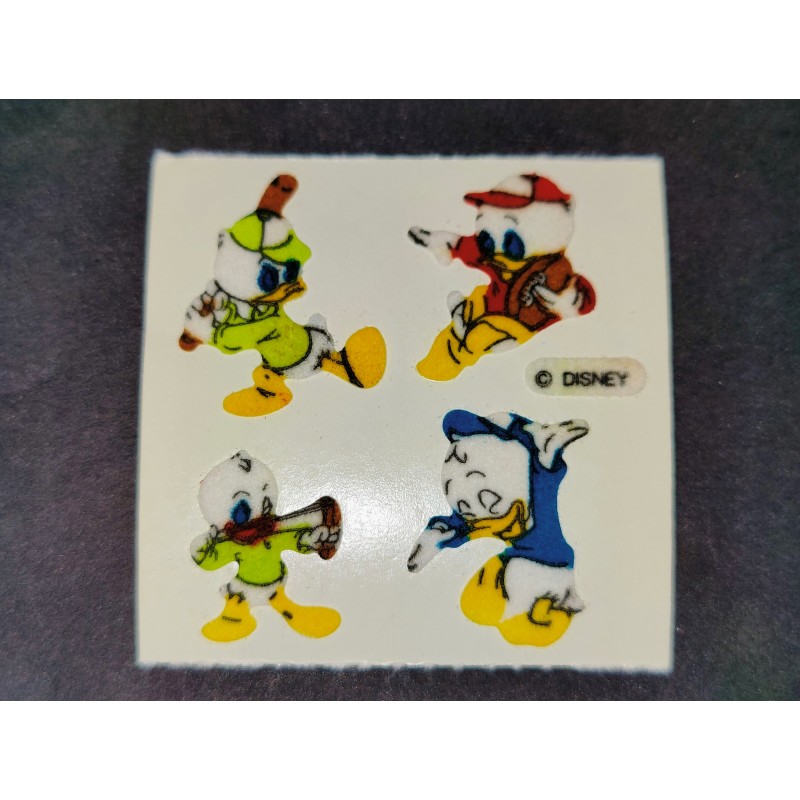 BSB Stickerabschnitt Disney Fuzzy Stoff Filz Tick Trick Track Ducktales Sticker 80er 90er