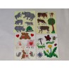 Sandylion Sticker Set BIG MAXI Fuzzy Stoff Tiere Love Insekten Nashörner Kühe 80er 90er