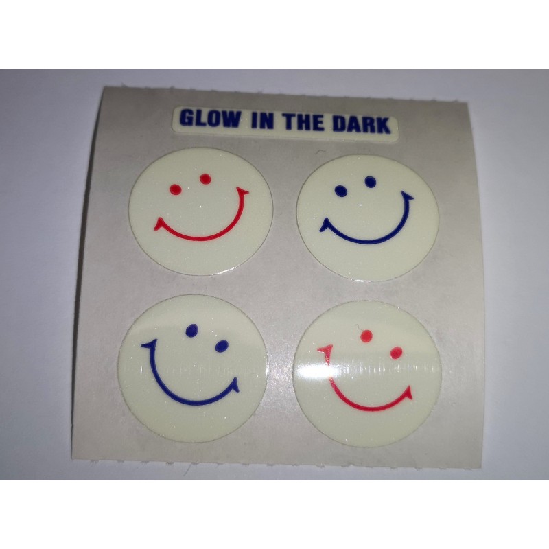 SANDYLION Stickerabschnitt Glow in the Dark Emojis Smilie Sticker 80er 90er