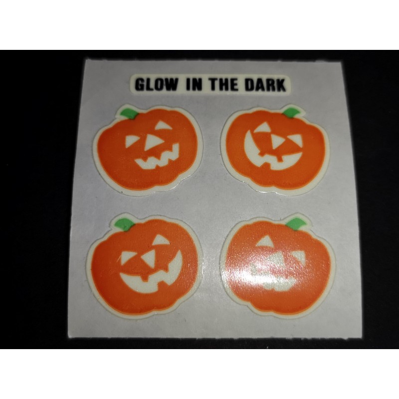 SANDYLION Stickerabschnitt Glow in the Dark Halloween Kürbis Sticker 80er 90er