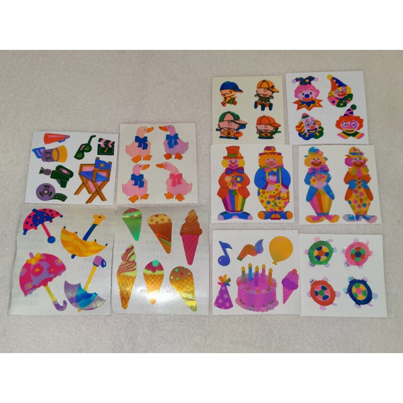 Sticker Set Sandylion ZDesign Great 7 BSB Cotrin Pearly Glanz Clowns Schildkröten 80er 90er