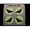 SANDYLION Stickerabschnitt Glow in the Dark Halloween Fledermäuse Fledermaus Sticker 80er 90er