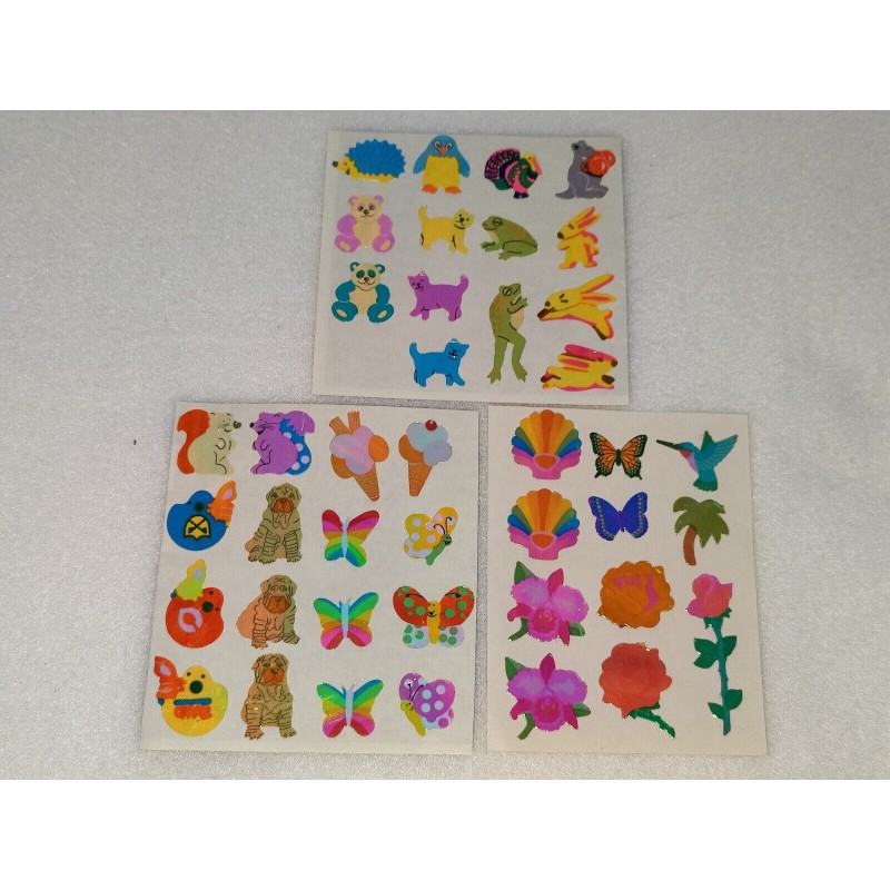 Sticker Set Sandylion ZDesign Great 7 BSB Pearly Glanz Rosen Schmetterlinge Eis 80er 90er