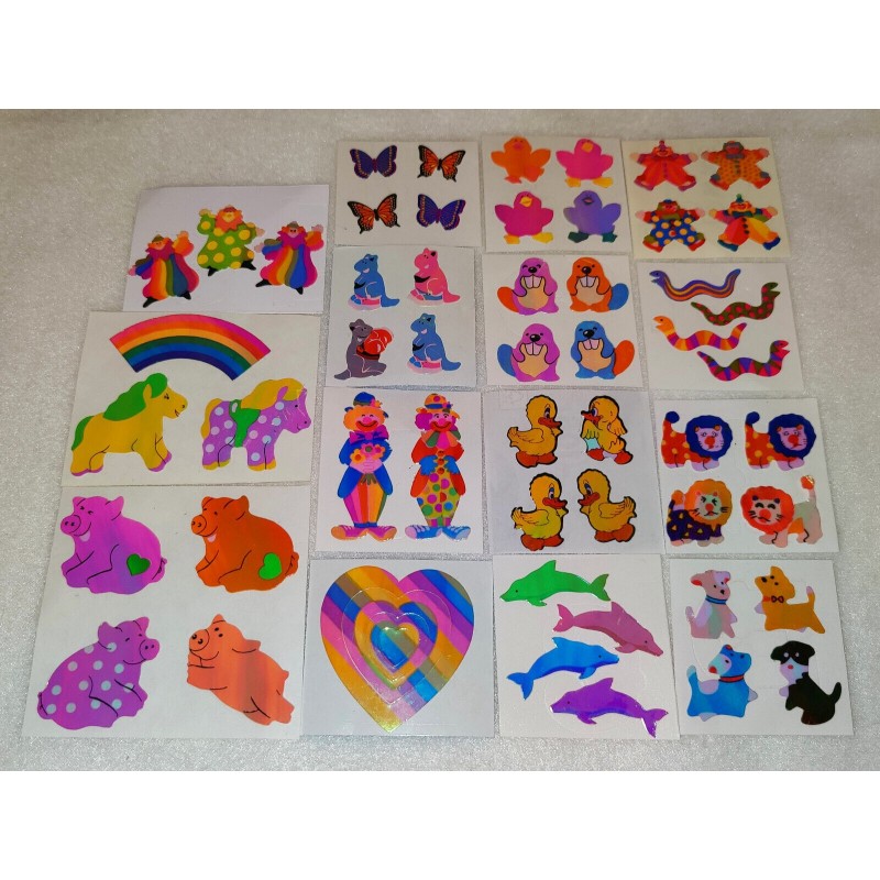 Sticker Set Sandylion ZDesign Great 7 BSB BIG MAXI Pearly Glanz Herzen Delfine Schlangen Schweine Pferde 80er 90er