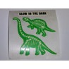 SANDYLION Stickerabschnitt Glow in the Dark Dinos Dinosaurier Sticker 80er 90er