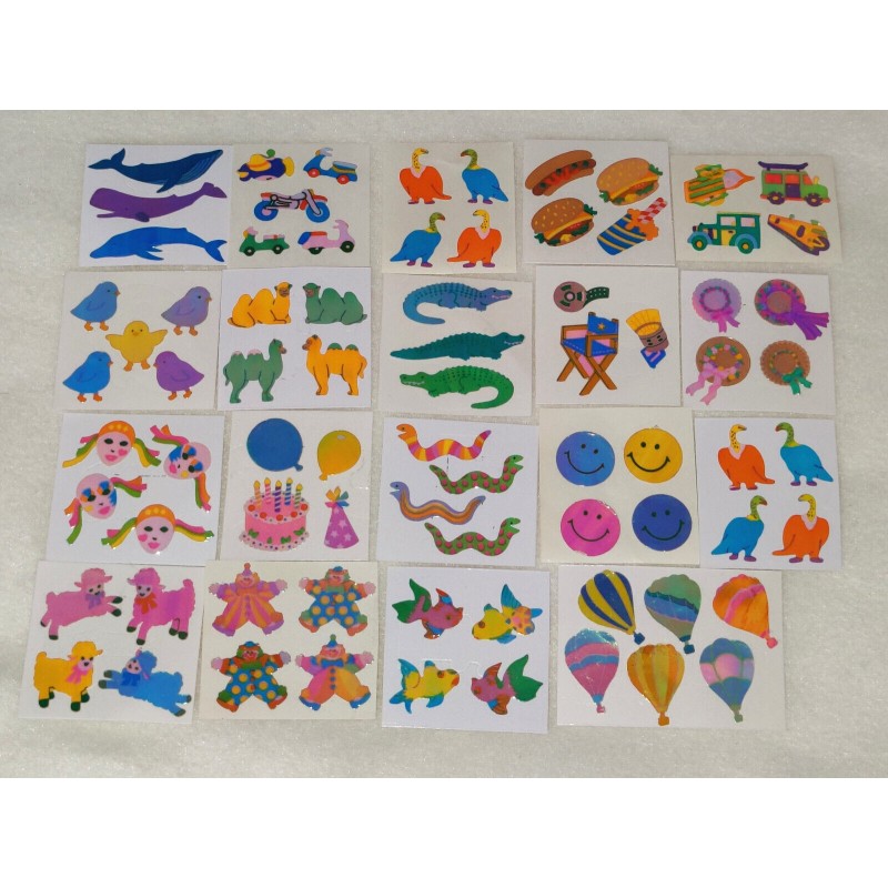 Sticker Set Sandylion ZDesign Great 7 BSB Pearly Glanz Lämmer Smilies Party Krokodil 80er 90er