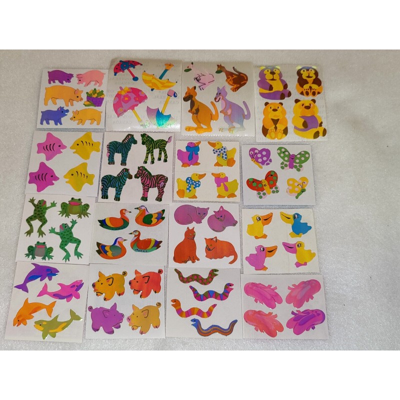 Sticker Set Sandylion ZDesign Great 7 BSB Cotrin Pearly Glanz Zebras Enten Ballett Schweine 80er 90er