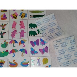 Sticker Set Sandylion ZDesign Great 7 BSB Cotrin Pearly Glanz Schmetterlinge Eis Kolibris 80er 90er