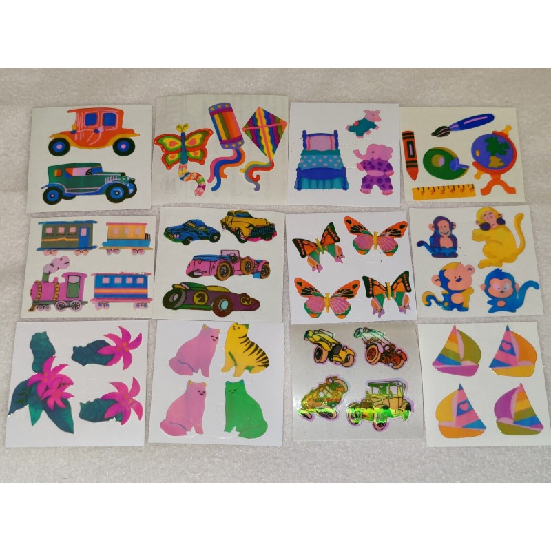 Sticker Set Sandylion ZDesign Great 7 BSB Stickermagic Pearly Glanz Tiere Blumen Autos 80er 90er