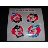 SANDYLION Stickerabschnitt Glow in the Dark Clowns Fasching Sticker 80er 90er