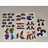 Sticker Set Sandylion ZDesign Great 7 BSB Holo BIG Metallic Mylar Holo Dinos Rollschuhe Flugzeuge 80er 90er