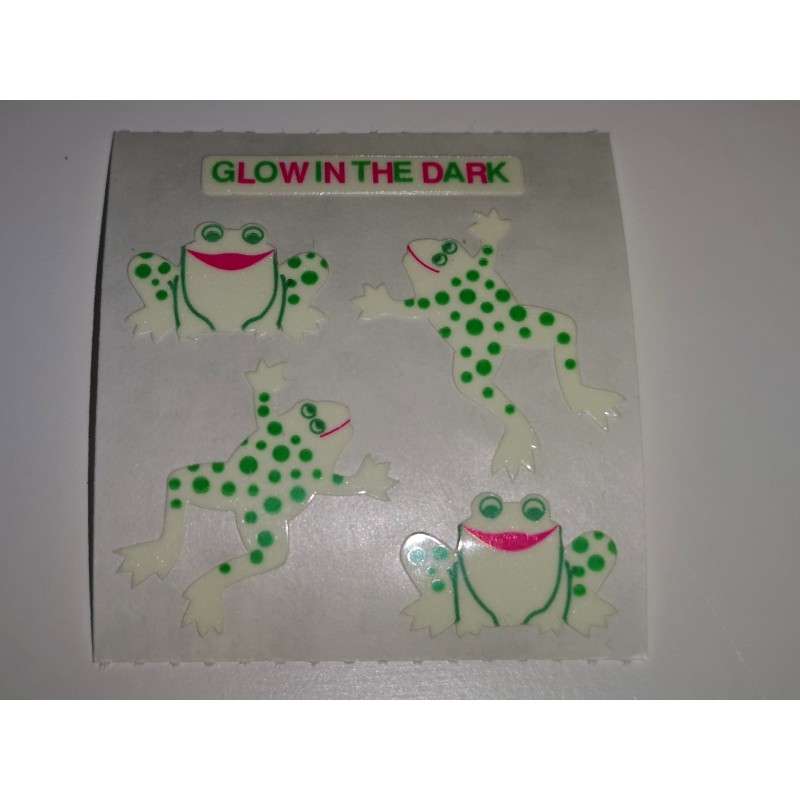 SANDYLION Stickerabschnitt Glow in the Dark Frösche Frogs Sticker 80er 90er