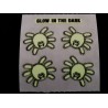 SANDYLION Stickerabschnitt Glow in the Dark Halloween Spinnen Spider Sticker 80er 90er