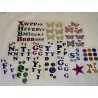 Sticker Set Sandylion BSB ZDesign Great 7 Prisma Glitter 3D Holo Schmetterling Smilies Kamel 80er 90er Stickerabschnitte