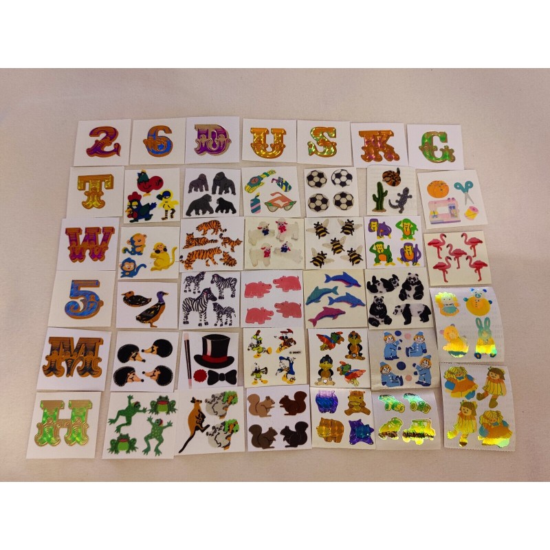 41 Abschnitte Sticker Sandylion ZDesign Great 7 BSB Fuzzy Pearly Prisma Glitzer Delfin Eichhörnchen Flamingos 80er 90er