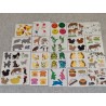 Viele Stickerabschnitte Sandylion ZDesign Great 7 BSB Mini Fuzzy Stoff Drachen Hasen Fast Food Tiere Sticker Set 80er 90er