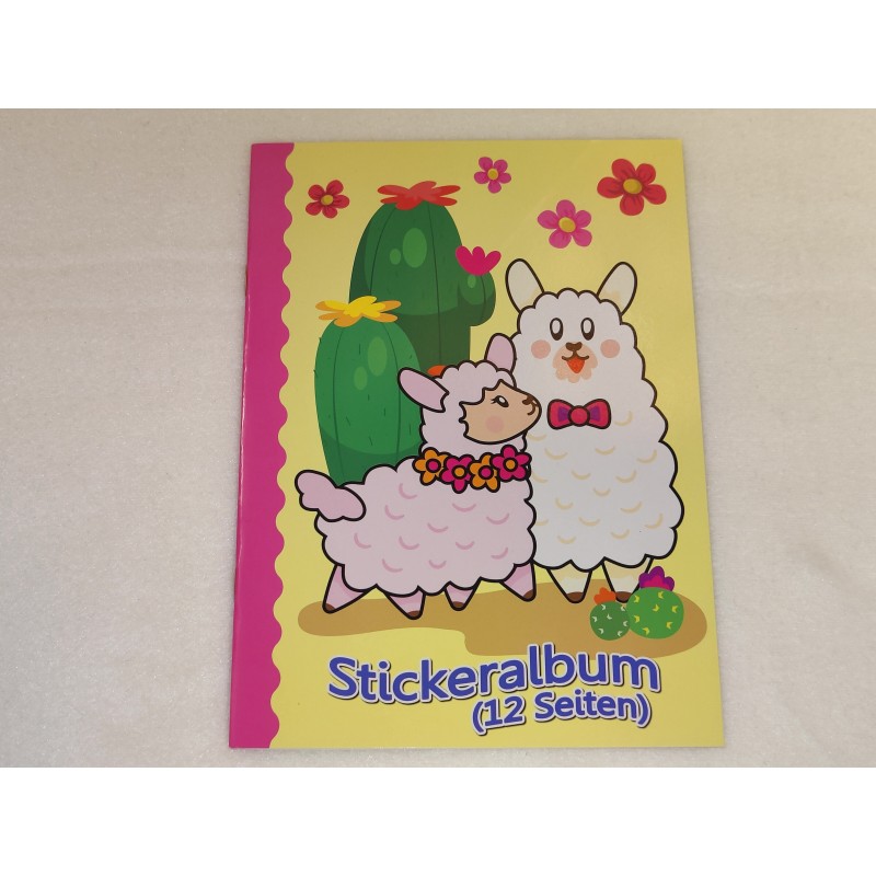 A5 Stickeralbum Stickerheft 12 leere Seiten Sticker Album Lamas Alpaka