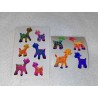 Sandylion Sticker Set Puffy Pearly Glanz Giraffen bunt Regenbogen RARITÄT 80er 90er