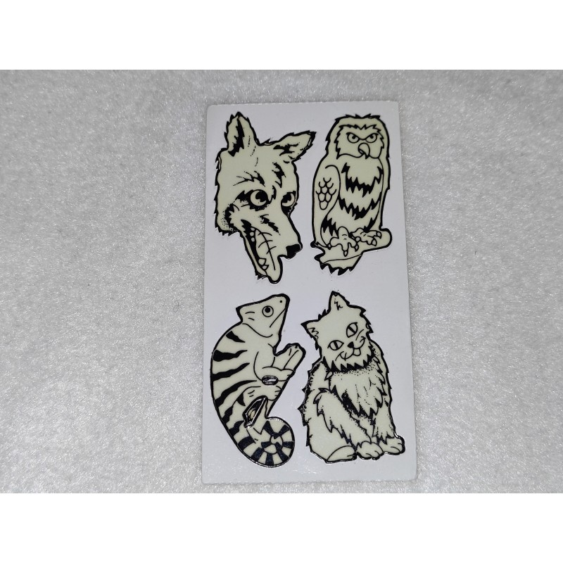 Sticker Leuchtsticker Glow in the Dark Wolf Eule Katze Horror Halloween Sticker 80er 90er BSB Stickermagic