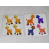 Sandylion Sticker Set Fuzzy Pearly Glanz Giraffen bunt Regenbogen RARITÄT 80er 90er