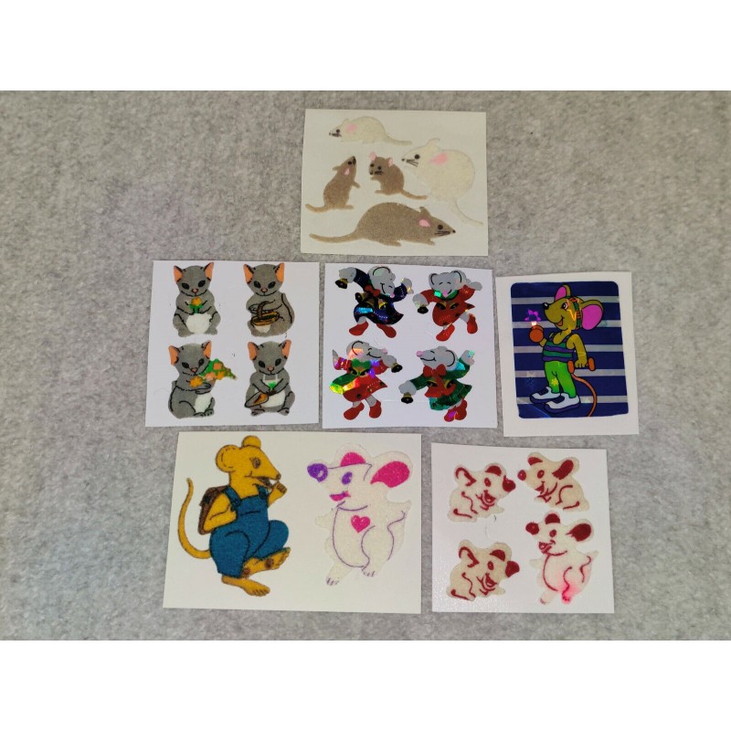 Sticker Set Stickerabschnitte Sandylion ZDesign Great 7 BSB Fuzzy Stoff Prisma Mäuse Ratten 80er 90er