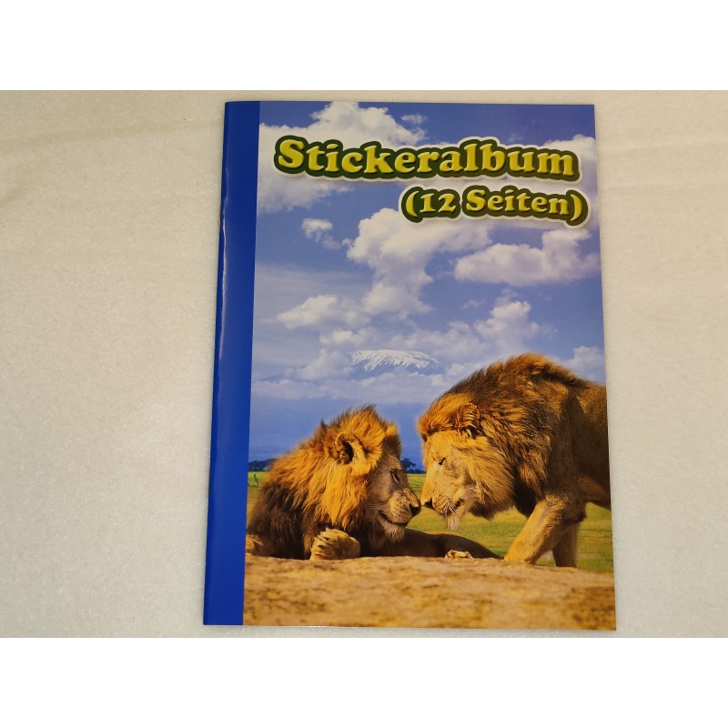 A5 Stickeralbum Stickerheft 12 leere Seiten Sticker Album Löwen Lion