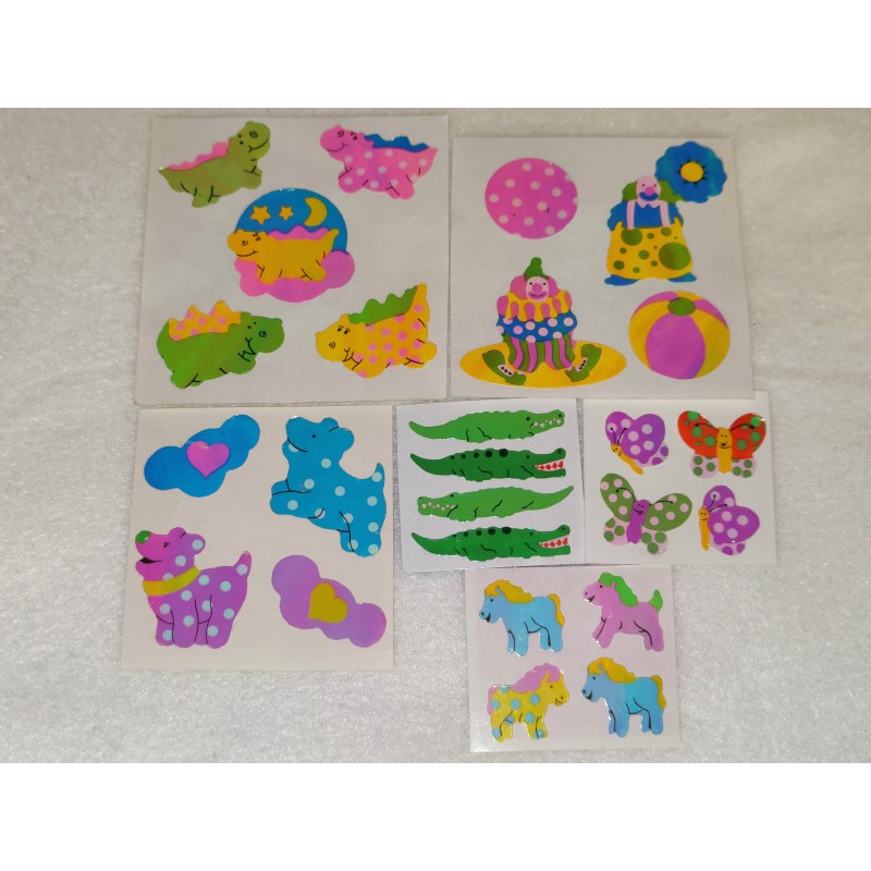 ZDesign Great 7 Sticker Set BIG Pearly Glanz Tiere 80er 90er