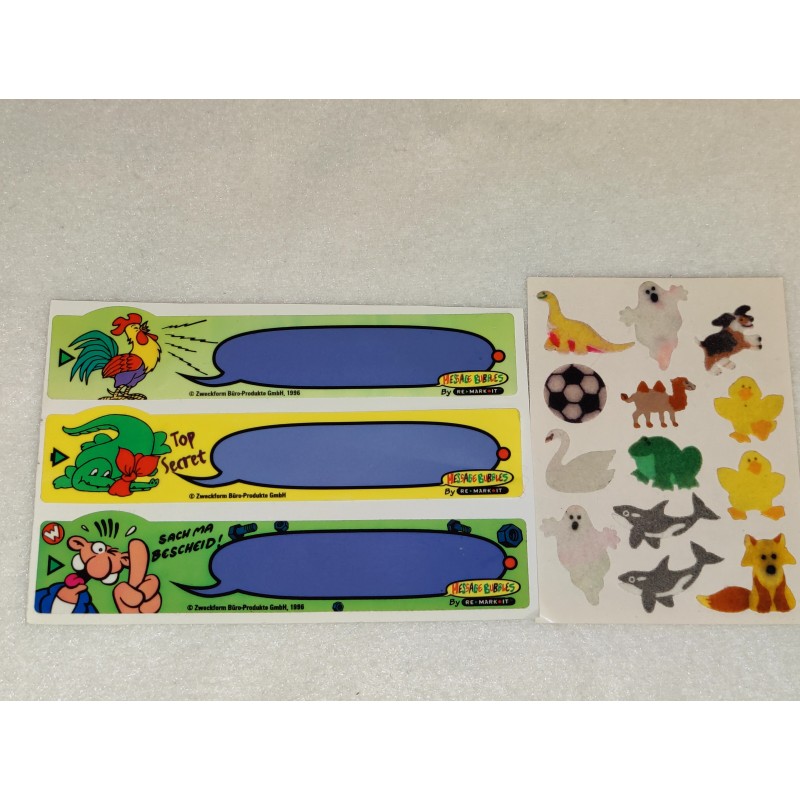 Sandylion MAGIC Message Bubbles Sticker Set Fuzzy Tiere 80er 90er