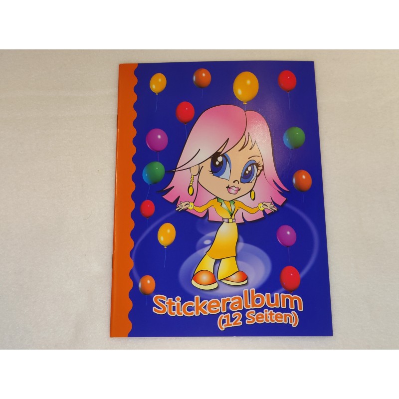 A5 Stickeralbum Stickerheft 12 leere Seiten Sticker Album Mädchen Girl Ballons 4