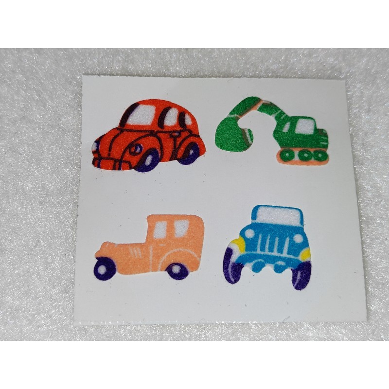 GREAT 7 ZDesign Stickerabschnitt Fuzzy Stoff Filz Samt Autos Cars Bagger Oldtimer Sticker 80er 90er 90er