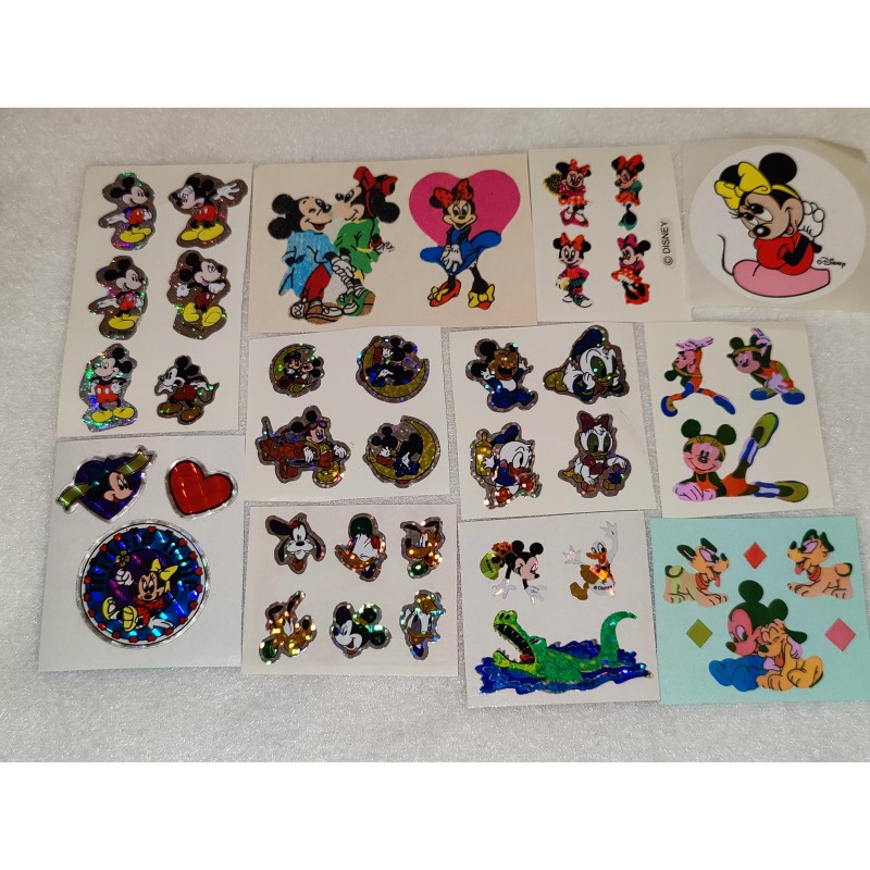 Sandylion BSB ZDesign Great 7 Sticker Set Maxi Prisma Fuzzy Holo Disney Mini Babies Mickey 80er 90er