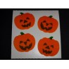 SANDYLION Stickerabschnitt Fuzzy Stoff Filz Halloween Kürbis 90er