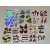 16 x Sticker Set Sandylion ZDesign Great 7 BSB Holo BIG Metallic Mylar Holo Gold Silberrrand Tiere Skater Mini 80er 90er