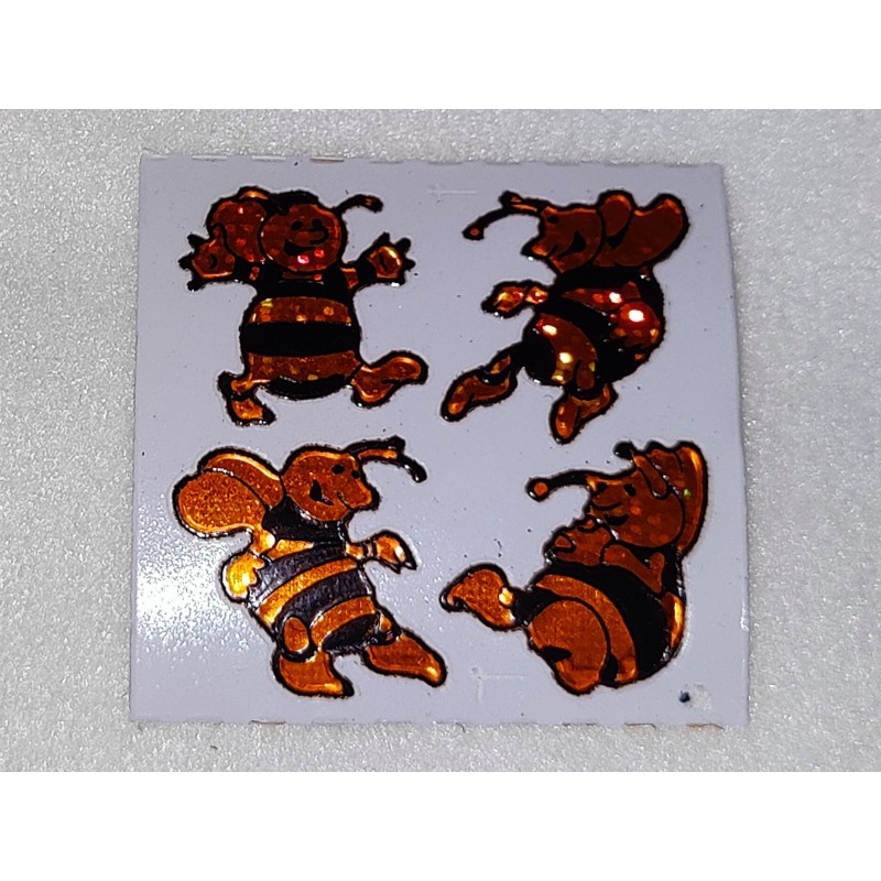 Stickerabschnitt Kodak BSB ZDesign Micro Prisma Bienen Bees Sticker Glitter Holo 80er 90er