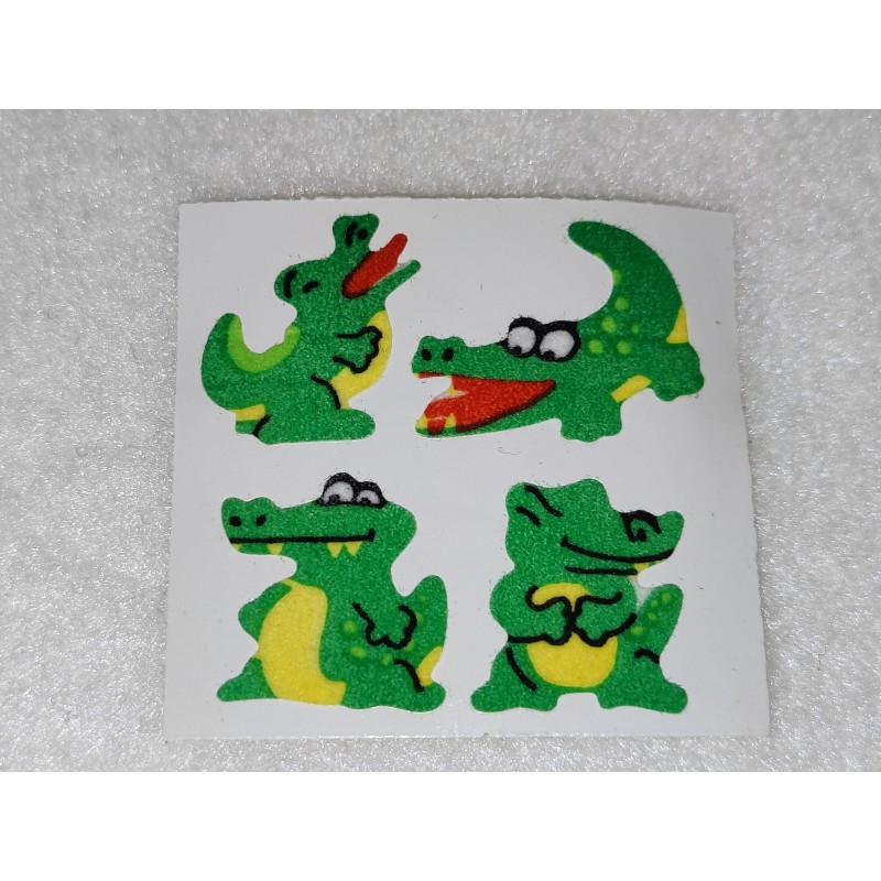 GREAT 7 ZDesign Stickerabschnitt Fuzzy Stoff Filz Samt Krokodil Alligator Sticker 80er 90er 90er