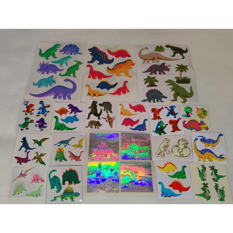 Sticker Set Sandylion ZDesign Great 7 BSB Maxi BIG Holo Pearly Fuzzy Glow in the Dark Prisma Dinos Dinosaurier 80er 90er