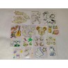 Sandylion ZDesign BSB Sticker Set Glow in the Dark BIG MAXI Horror Goldrand Fische Mond Mickey Disney 90er Stickerabschnitt