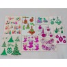 Sticker Set Sandylion ZDesign Great 7 BSB BIG Microglitter Mylar Prisma Fuzzy Pearly X-Mas Weihnachten Gold Santa 80er 90er