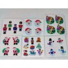 Sticker Set Sandylion ZDesign Great 7 BSB Mylar Prisma Fuzzy Pearly X-Mas Weihnachten Gold Santa 80er 90er