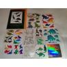 Sticker Set Sandylion ZDesign Great 7 BSB Maxi BIG Holo Pearly Fuzzy Glow in the Dark Prisma Dinos Dinosaurier 80er 90er