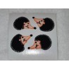 GREAT 7 ZDesign Stickerabschnitt Fuzzy Stoff Filz Samt Igel Hedgehog Sticker 80er 90er 90er