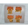 GREAT 7 ZDesign Stickerabschnitt Fuzzy Stoff Filz Samt Katzen Kitten Kätzchen Sticker 80er 90er 90er