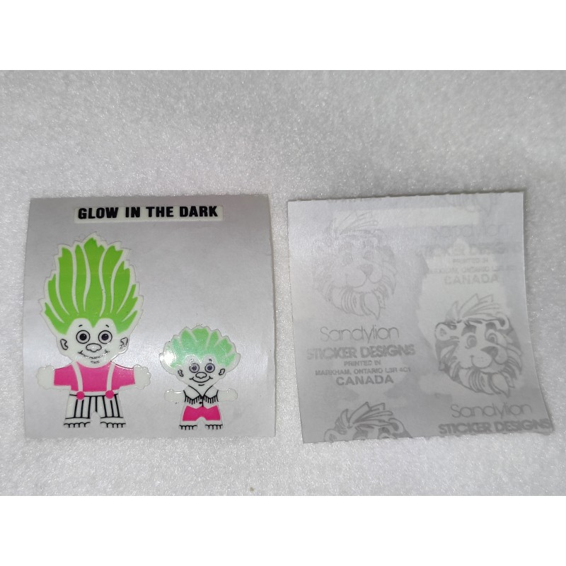 SANDYLION Stickerabschnitt Glow in the Dark Troll Trolls Trollz Trolle Sticker 80er 90er