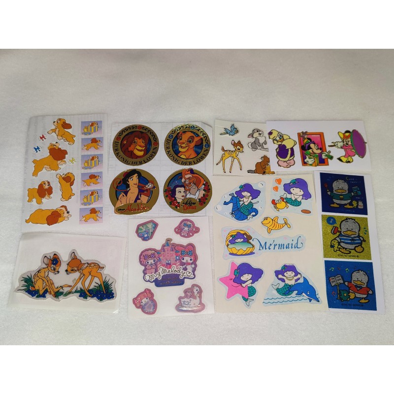 Sandylion BSB Bijou ZDesign Sticker Set Prisma Glow in the Dark Sanrio My Melody Bambi Disney 90er