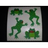 SANDYLION Stickerabschnitt Fuzzy Stoff Filz Frösche Frogs 90er