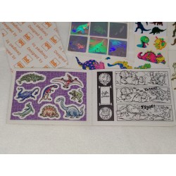 Sticker Set Introduct Album Sandylion ZDesign Great7 BSB Maxi Holo Pearly Fuzzy Glow Dark Prisma Dinos Dinosaurier 80er 90er