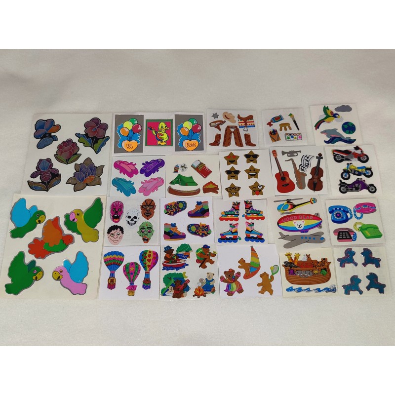 Sticker Set Sandylion ZDesign Great 7 BSB Holo BIG Metallic Mylar Holo Tiere Vögel Zebras Rand 80er 90er