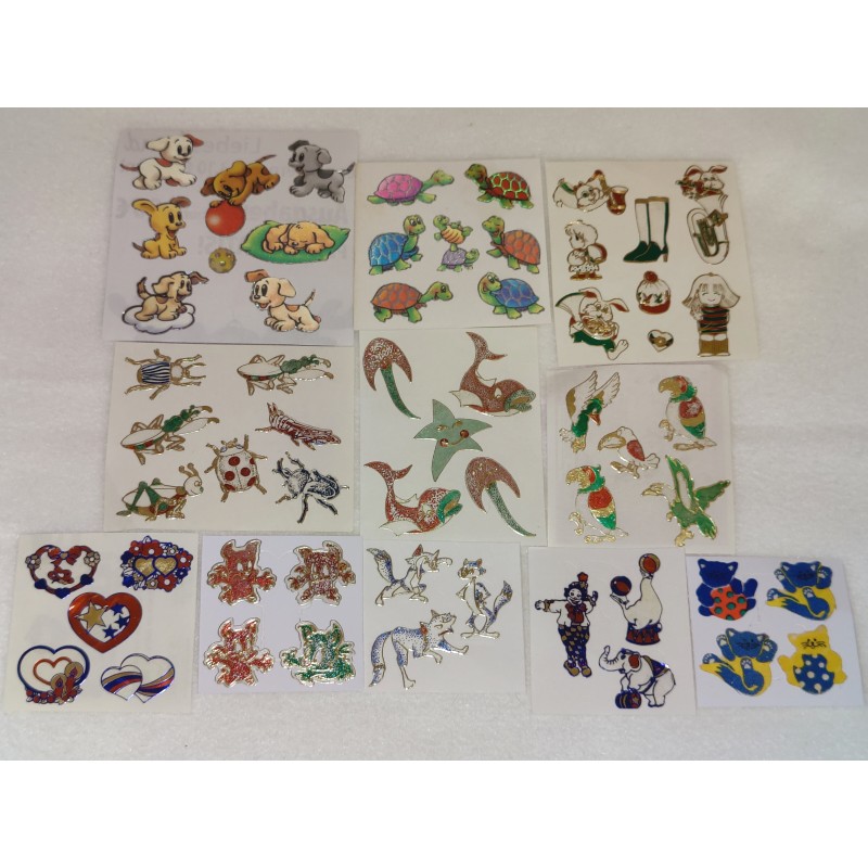 Sticker Set Sandylion BSB Stickermagic ZDesign Great 7 Maxi Silk Silky Katzen Schildkröten Hunde 80er 90er